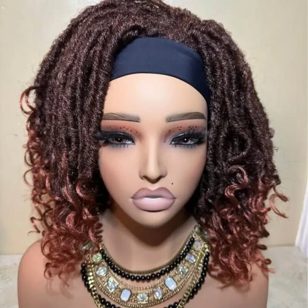 NEW 1B/350 Soft Dreadlock Headband Twist Wig